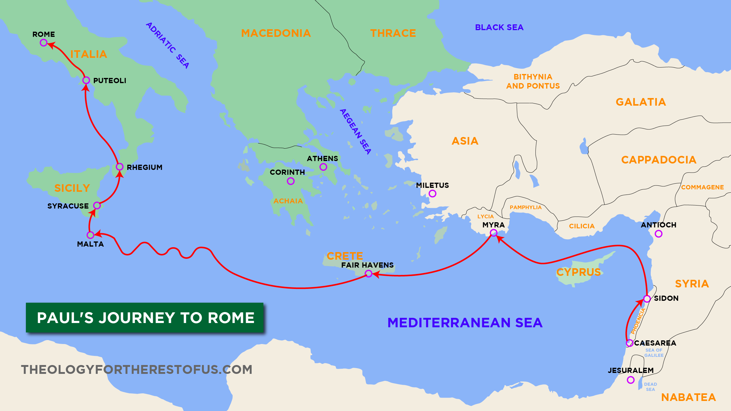 paul's journey to rome wikipedia