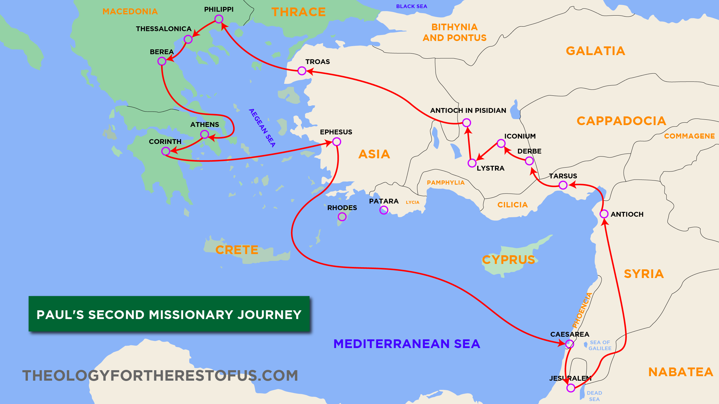 Pauls Four Missionary Journeys The Complete Guide Theology For The Rest Of Us